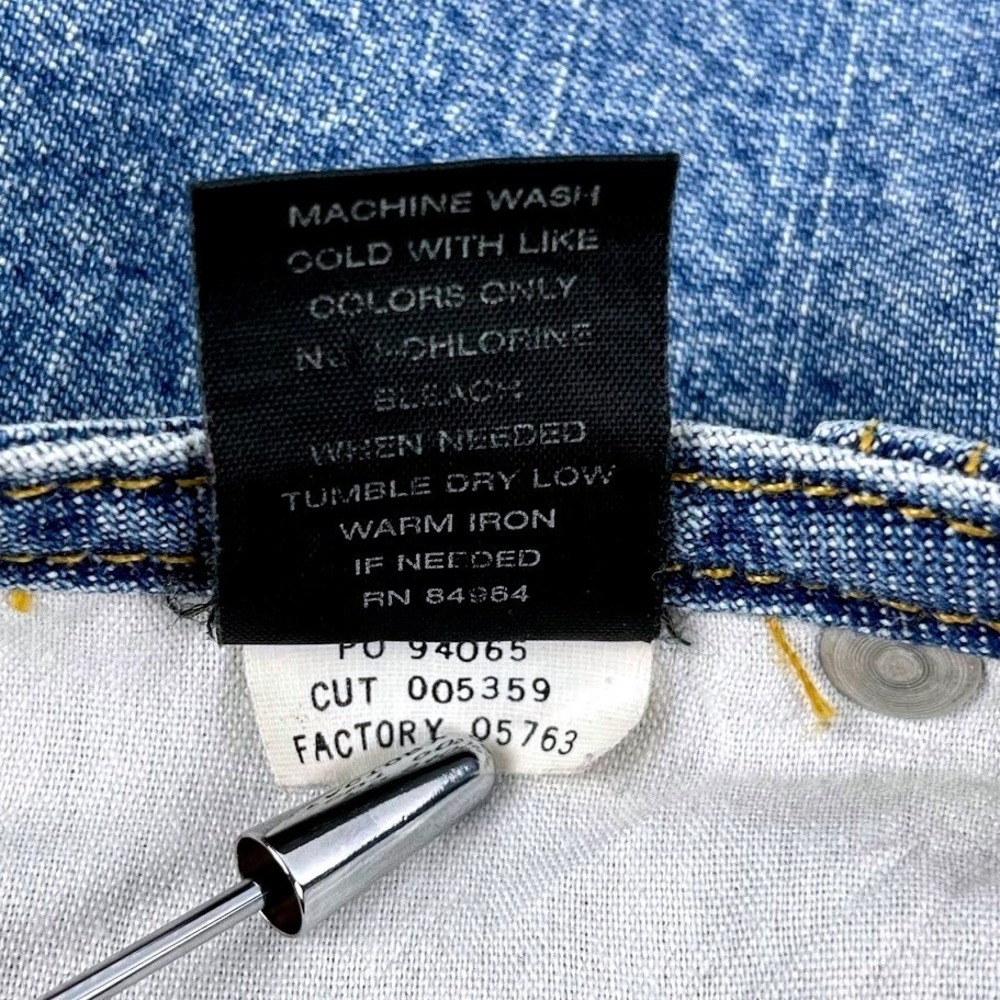 Y2K 90s Express Hipster Flared Jeans Women's 13/14L Button Fly Blue Denim Hippie - Picture 8 of 8